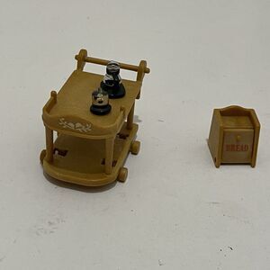 Calico Critters Sylvanian Families Serving Cart with Coffee Pots & Bread Box